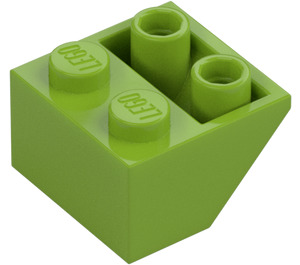 LEGO Lime Slope 2 x 2 (45°) Inverted with Flat Spacer Underneath (3660)