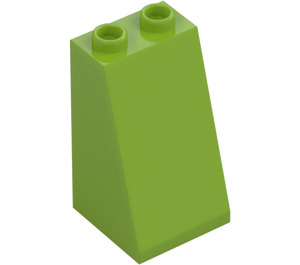 LEGO Lime Slope 2 x 2 x 3 (75°) Hollow Studs, Rough Surface (3684 / 30499)