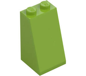 LEGO Lime Skråning 2 x 2 x 3 (75°) (Solide knotter) (98560)