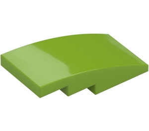 LEGO Lime Slope 2 x 4 Curved (93606)