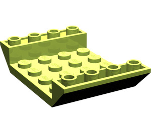 LEGO Limoen Helling 4 x 6 (45°) Dubbele Omgekeerd met Open Midden zonder gaten (30283 / 60219)