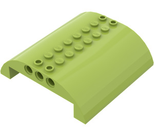 LEGO Lime Slope 8 x 8 x 2 Curved Double (54095)
