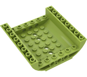 LEGO Lime Slope 8 x 8 x 2 Curved Inverted Double (54091)