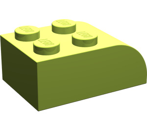 LEGO Limette Steigung Backstein 2 x 3 mit Gebogenes Oberteil (6215)