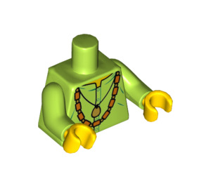 LEGO Limette Snake Charmer Minifig Torso (973 / 88585)