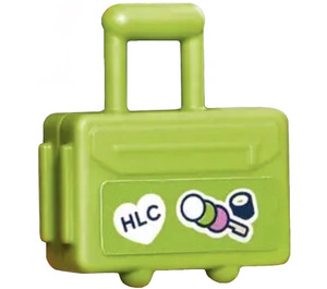 LEGO Lime Suitcase (Large) with ‘HLC’ and Sweets Sticker (37178)