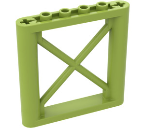 LEGO Limette Support 1 x 6 x 5 Träger Rectangular (64448)