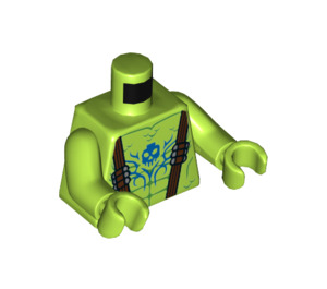 LEGO Lime Swamp Creature Minifigure Busto (973 / 76382)