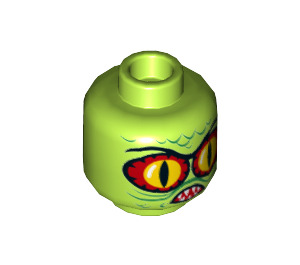 LEGO Lime Swamp Creature Minifigure Head (Recessed Solid Stud) (3626 / 49331)