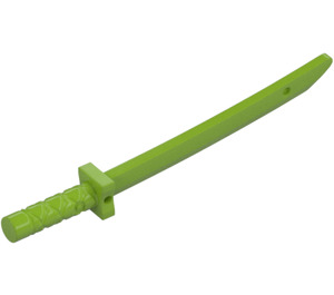 LEGO Citron Vert Épée avec garde carrée et pommeau sur la poignée (Shamshir) (21459)