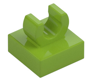 LEGO Limette Fliese 1 x 1 mit Clip (Erhöhtes "C") (15712 / 44842)