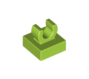 LEGO Lime Tile 1 x 1 with Clip (Raised "C") (15712 / 44842)