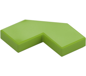 LEGO Lime Tile 2 x 2 Corner with Cutouts (27263)