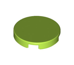 LEGO Lime Tile 2 x 2 Round with Bottom Stud Holder (14769)