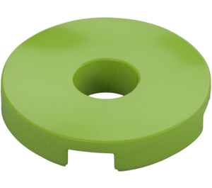 LEGO Lime Tile 2 x 2 Round with Hole in Center (15535)