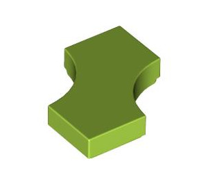 LEGO Lime Tile 2 x 2 with Cutouts (3396)