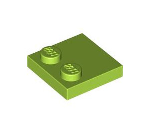 LEGO Citron Vert Tuile 2 x 2 avec Tenons sur Bord (33909)