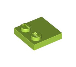 LEGO Lime Tile 2 x 2 with Studs on Edge (33909)