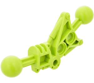 LEGO Lime Toa Leg 1 x 7 with 2 Ball Joints 30 Degrees (32482)