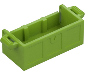 LEGO Lime Scrigno del tesoro Parte inferiore con scanalature (4738 / 54195)