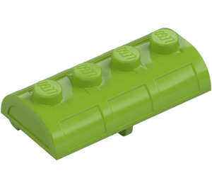 LEGO Lime Skattekiste Lokk 2 x 4 med tykt hengsel (4739 / 29336)