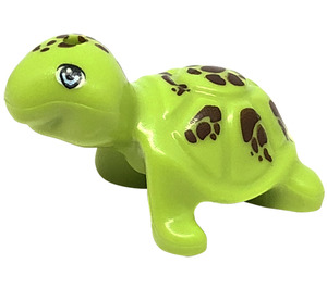 LEGO Lime Turtle with Brown Spots