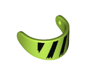 LEGO Lime Visor - Standard with Black Stripes (2447 / 77776)