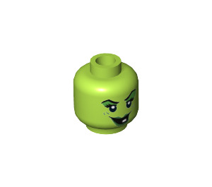 LEGO Lime Wacky Witch Minifigure Head (Recessed Solid Stud) (3626 / 22171)