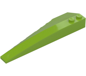 LEGO Lime Wedge 10 x 3 x 1 Double Rounded Right (50956)