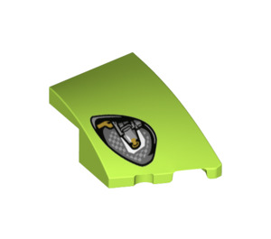 LEGO Lime Wedge 2 x 3 Right with Headlight (80178 / 88109)