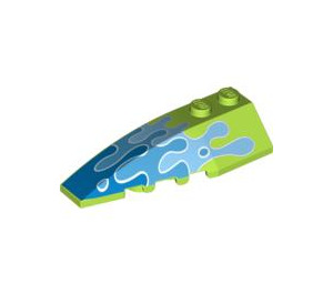 LEGO Limette Keil 2 x 6 Doppelt Links mit Water Splash (41748 / 88209)