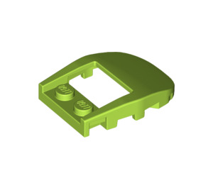 LEGO Lime Wedge 3 x 4 x 0.7 Curved with Cutout (50948)