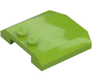 LEGO Lime Wedge 4 x 4 Curved (45677)