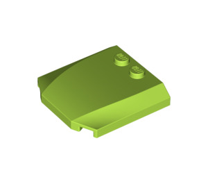 LEGO Lime Wedge 4 x 4 Curved (45677)