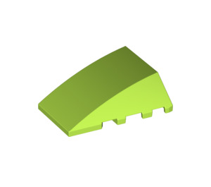 LEGO Lime Wedge 4 x 4 Triple Curved without Studs (47753)