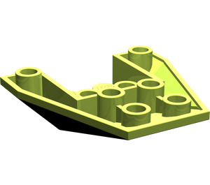 LEGO Limoen Wig 4 x 4 Drievoudig Omgekeerd zonder versterkte noppen (4855)