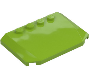 LEGO Lime Wedge 4 x 6 Curved (52031)