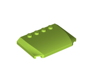 LEGO Lime Wedge 4 x 6 Curved (52031)
