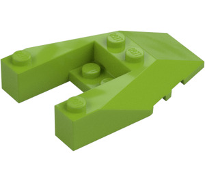 LEGO Lime Wedge 6 x 4 Cutout with Stud Notches (6153)