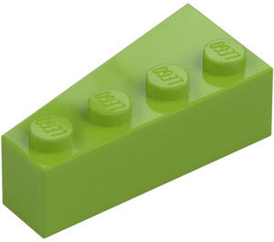 LEGO Lime Wedge Brick 2 x 4 Right (41767)