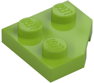 LEGO Lime Wedge Plate 2 x 2 Cut Corner (26601)