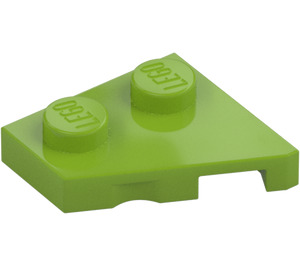 LEGO Lime Kile Plade 2 x 2 Vinge Venstre (24299)