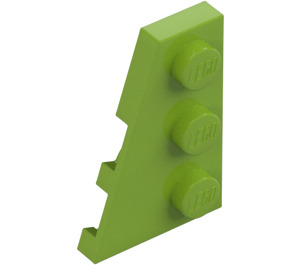 LEGO Citron Vert Pièce de monnaie assiette 2 x 3 Aile La gauche (43723)