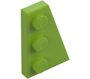 LEGO Lime Kile Plade 2 x 3 Vinge Højre  (43722)