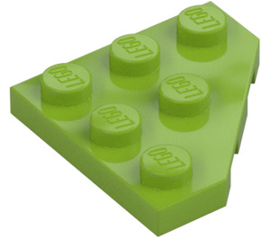 LEGO Lime Cuneo Piastra 3 x 3 Angolo (2450)