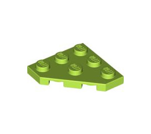 LEGO Lime Wedge Plate 3 x 3 Corner (2450)