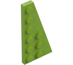 LEGO Lime Wedge Plate 3 x 6 Wing Right (54383)