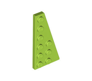 LEGO Lime Wedge Plate 3 x 6 Wing Right (54383)