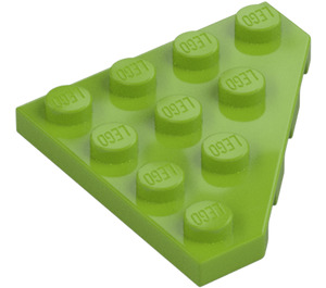 LEGO Lime Kile Plate 4 x 4 Hjørne (30503)