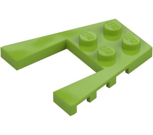 LEGO Limoen Wig Plaat 4 x 4 met 2 x 2 Uitsparing (41822 / 43719)